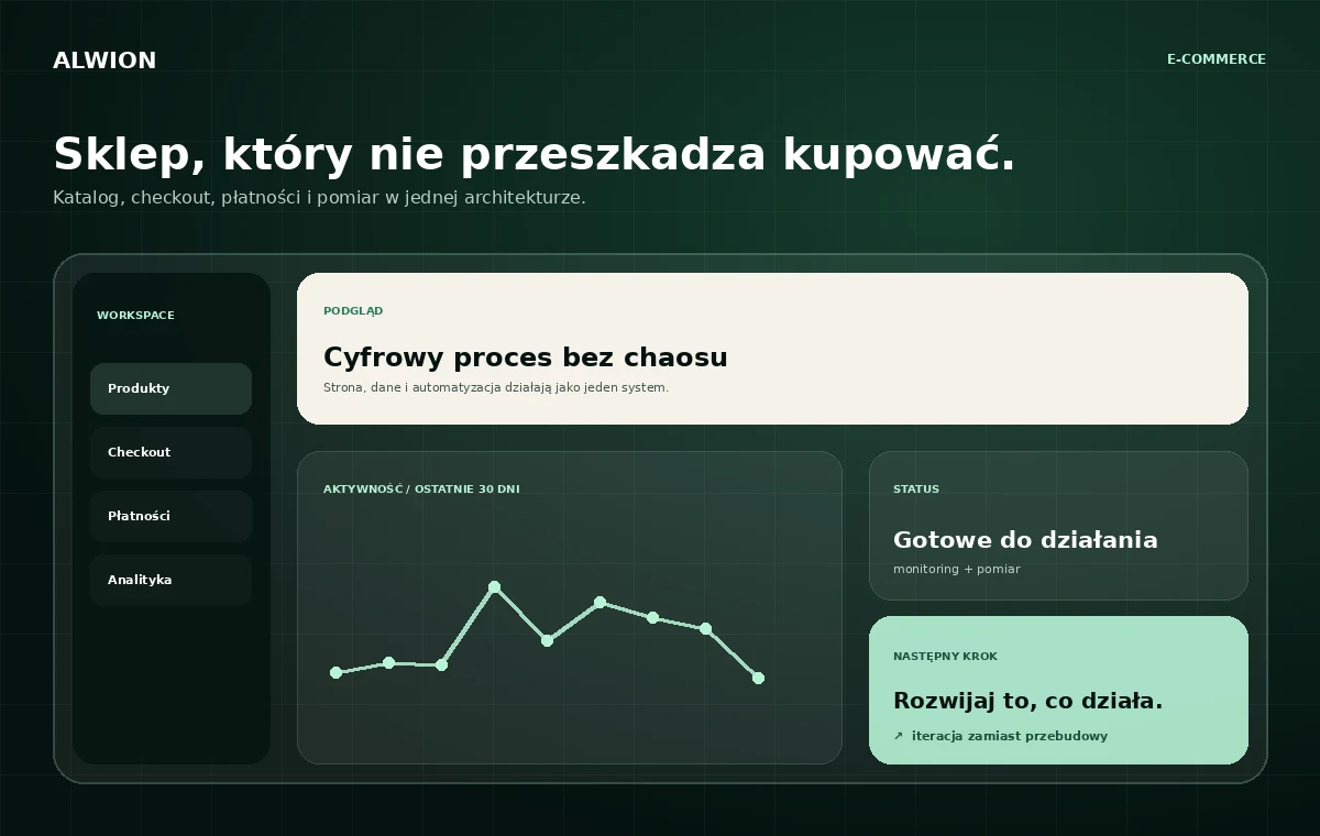 E-commerce — kierunek wizualny Alwion
